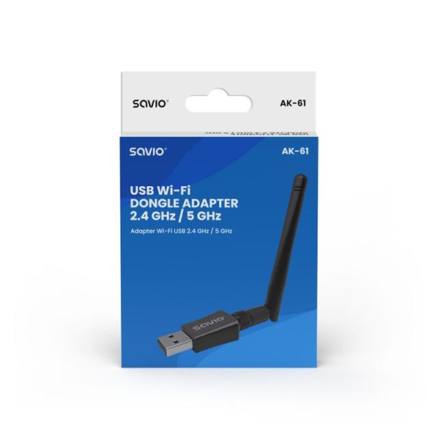 Savio - AK-61 adaptador y tarjeta de red WLAN 3464 Mbit/s