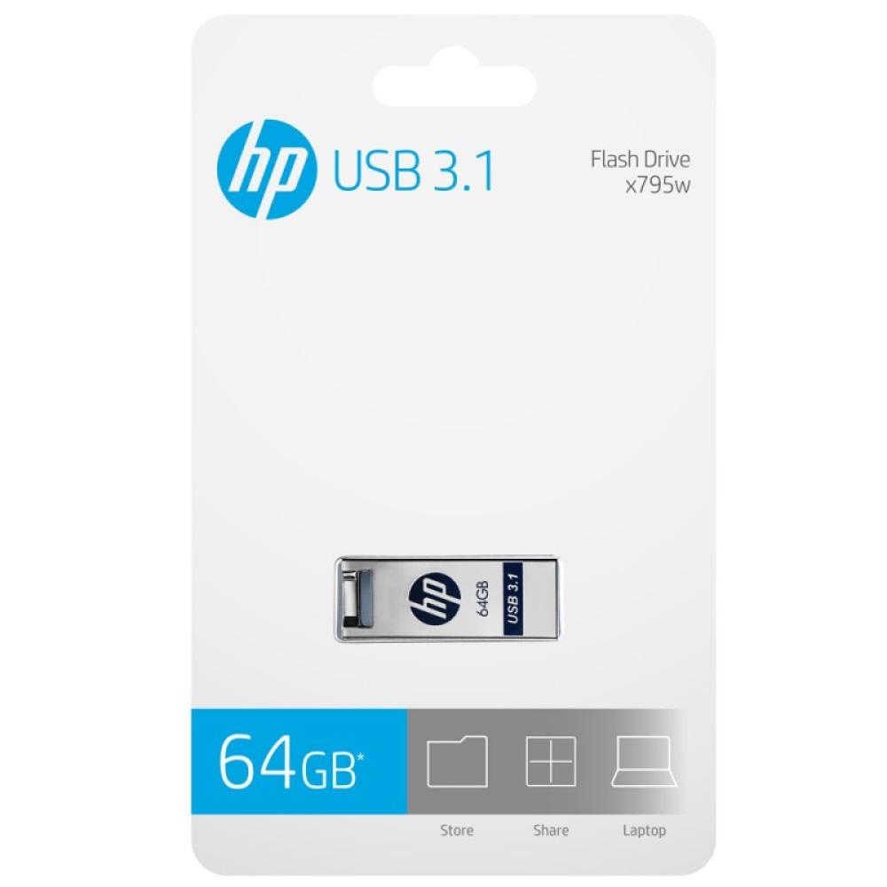 HP - x795w unidad flash USB 64 GB USB tipo A 3.2 Gen 1 (3.1 Gen 1) Azul, Plata