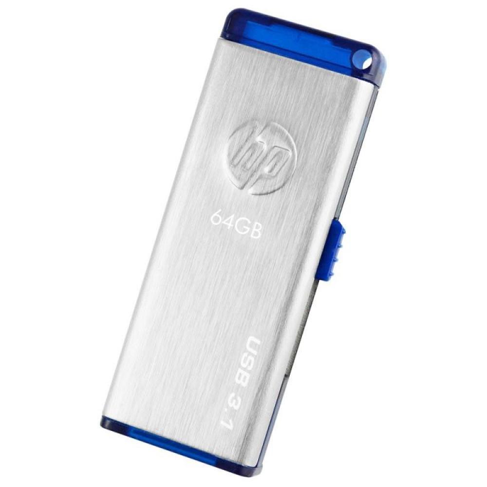 HP - x730w unidad flash USB 64 GB USB tipo A 3.2 Gen 1 (3.1 Gen 1) Azul, Acero inoxidable