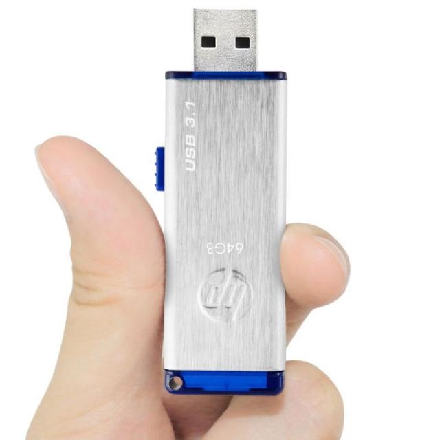 HP - x730w unidad flash USB 64 GB USB tipo A 3.2 Gen 1 (3.1 Gen 1) Azul, Acero inoxidable