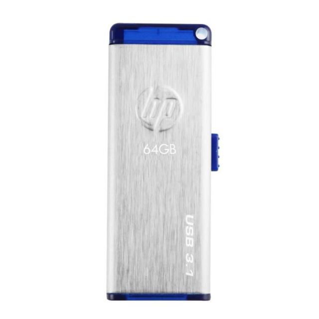 HP - x730w unidad flash USB 64 GB USB tipo A 3.2 Gen 1 (3.1 Gen 1) Azul, Acero inoxidable