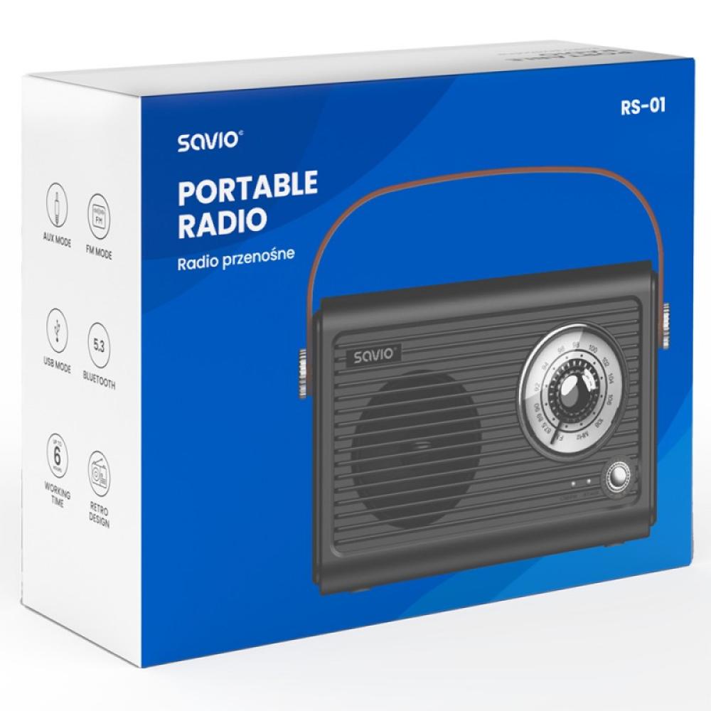 Savio - RS-01 radio Portátil Analógica Negro