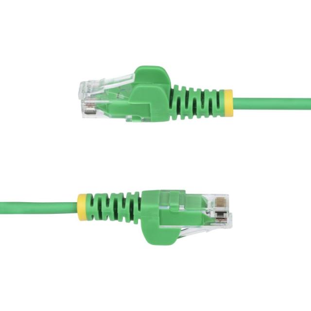 StarTech.com - Cable de Red Ethernet CAT6 Delgado sin Enganches Verde de 2,5m - Cable RJ45 Snagless Slim 28AWG - Alambre de Cobr