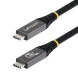 StarTech.com - Cable USB4 1m - Cable USB-C Certificado USB-IF - 80Gbps - Cable USB Tipo C - PD de 240W - 8K12 - CC1M80GUSB4CABLE