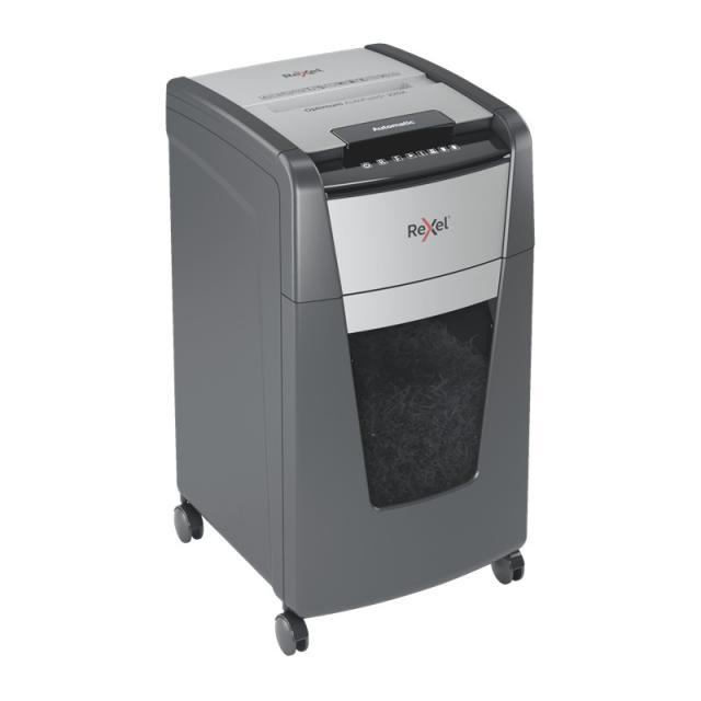 Rexel - Optimum AutoFeed+ 225X triturador de papel Corte cruzado 55 dB 23 cm Negro, Gris