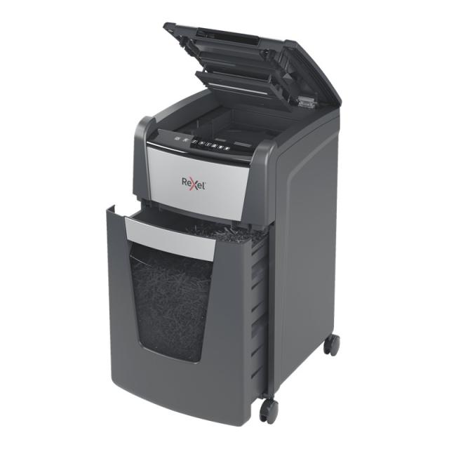 Rexel - Optimum AutoFeed+ 225X triturador de papel Corte cruzado 55 dB 23 cm Negro, Gris