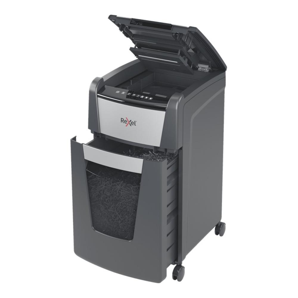 Rexel - Optimum AutoFeed+ 225X triturador de papel Corte cruzado 55 dB 23 cm Negro, Gris