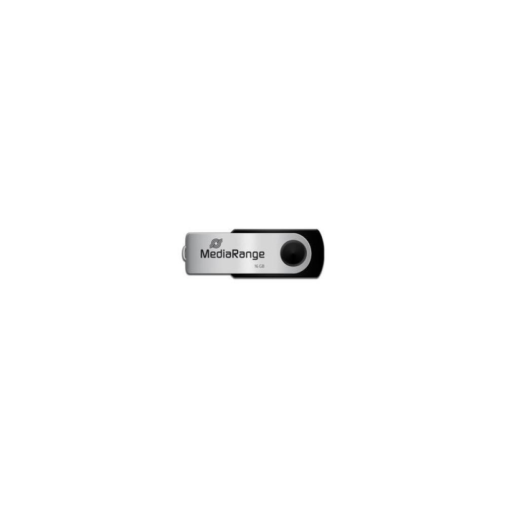 MediaRange - MR910-3 unidad flash USB 16 GB USB tipo A 2.0 Negro, Plata