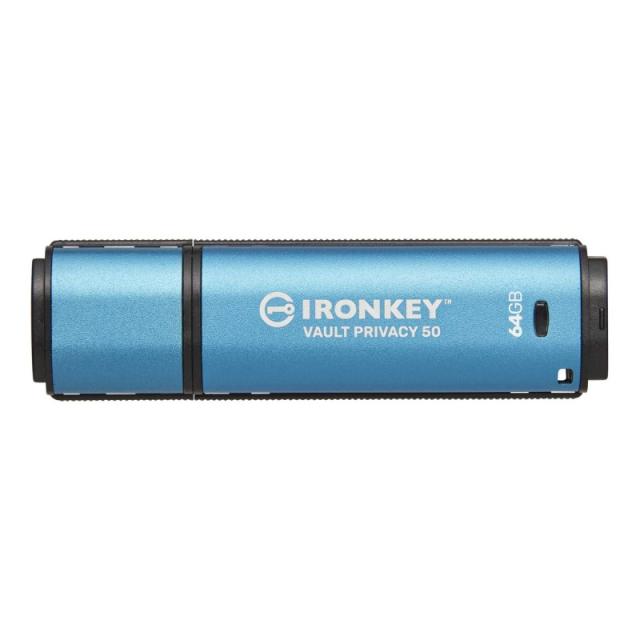 Kingston Technology - IronKey 64GB Vault Privacy 50 cifrado AES-256, FIPS 197