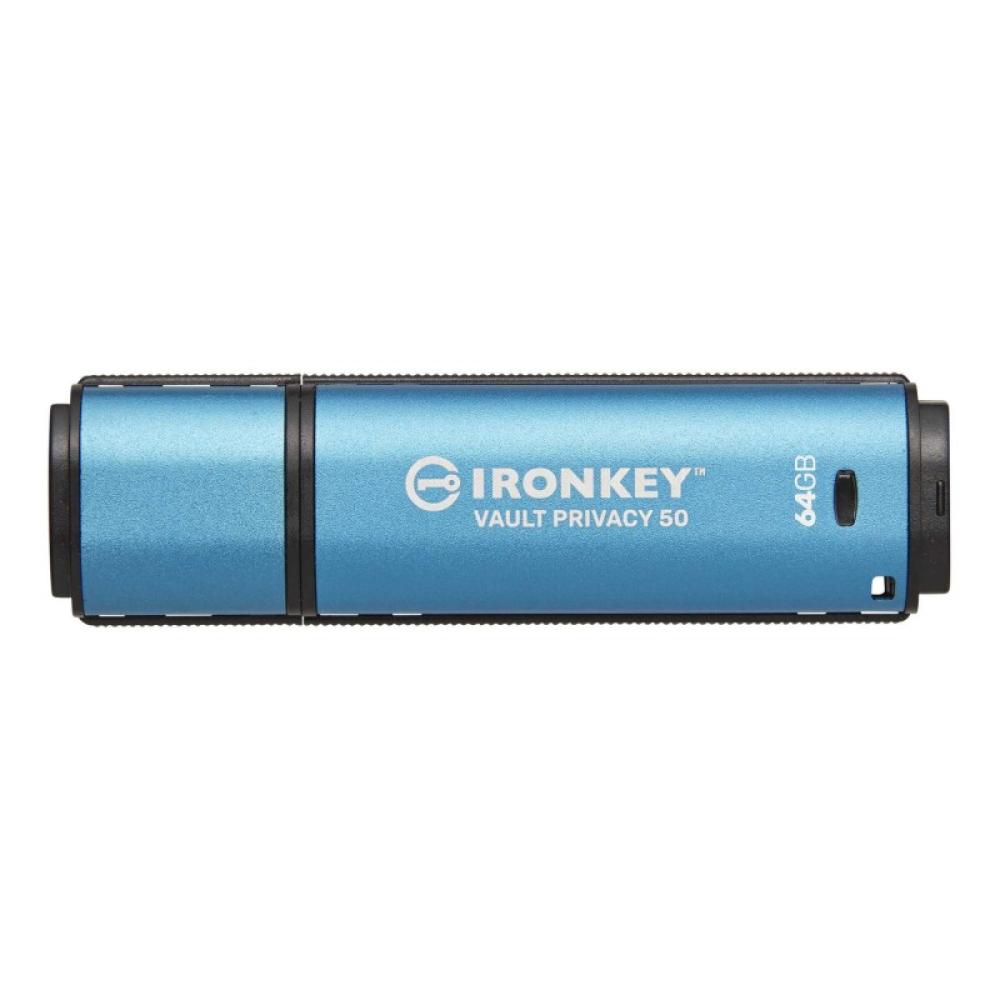 Kingston Technology - IronKey 64GB Vault Privacy 50 cifrado AES-256, FIPS 197