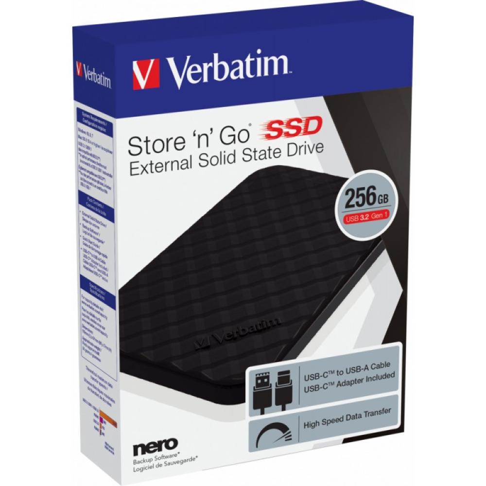 Verbatim - SSD Store ''n'' Go portátil USB 3.2 GEN 1 de 256 GB