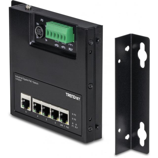 Trendnet - TI-PG50F switch No administrado Energía sobre Ethernet (PoE) Negro