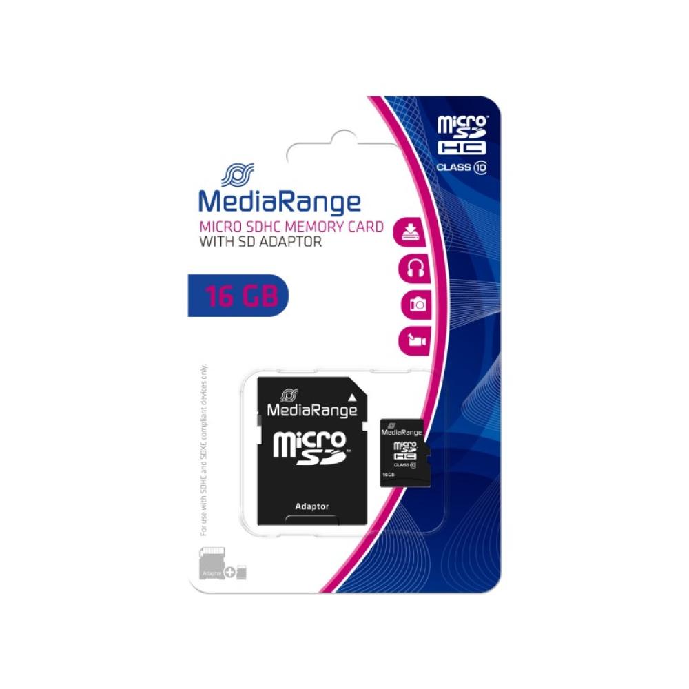 MediaRange - MR958 memoria flash 16 GB MicroSDHC Clase 10