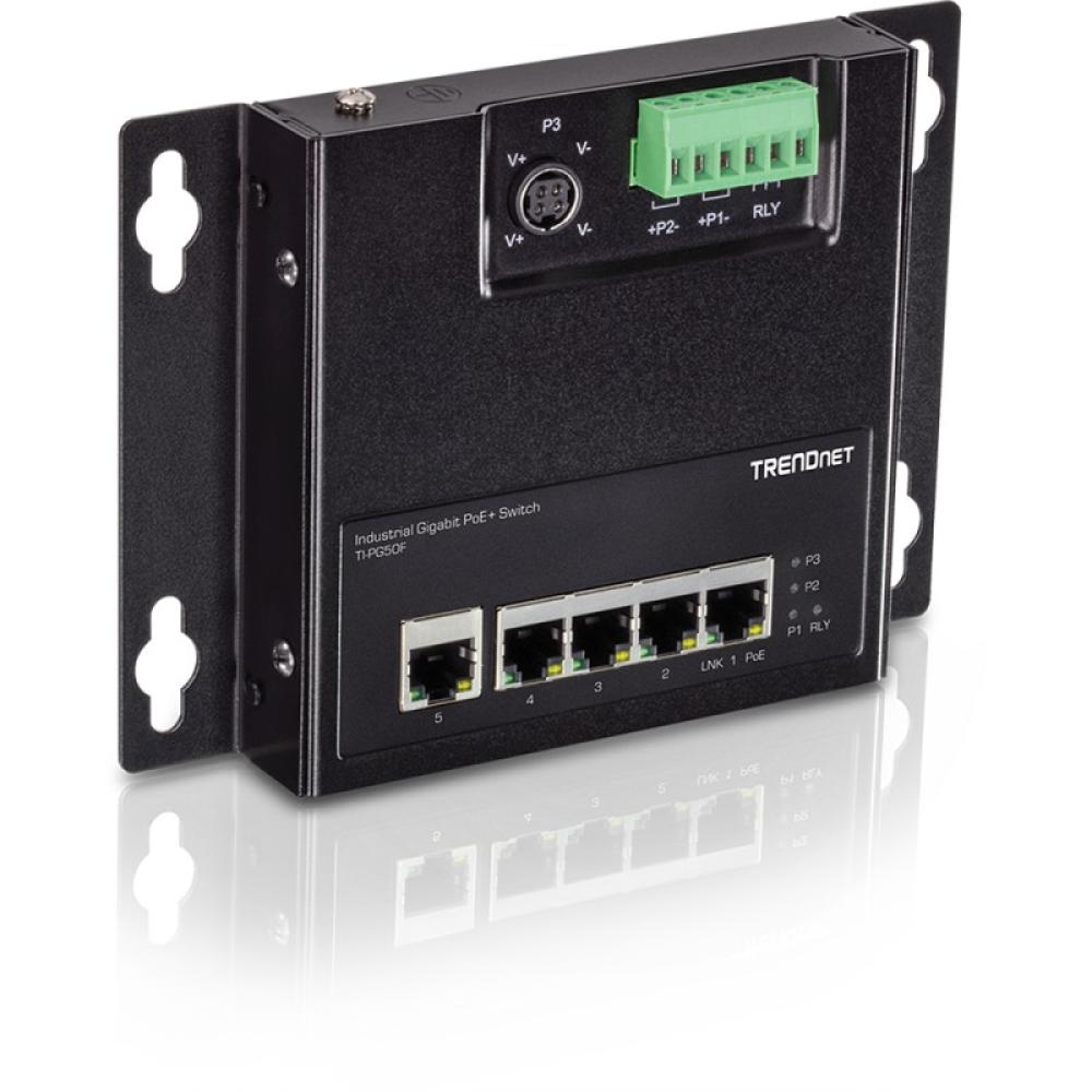 Trendnet - TI-PG50F switch No administrado Energía sobre Ethernet (PoE) Negro