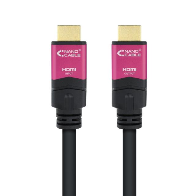 Nanocable - 10.15.3715 cable HDMI 15 m HDMI tipo A (Estándar) Negro, Rosa