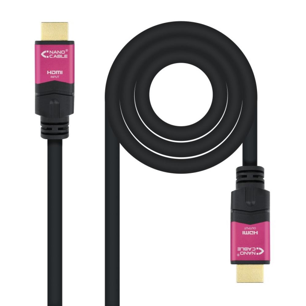 Nanocable - 10.15.3715 cable HDMI 15 m HDMI tipo A (Estándar) Negro, Rosa