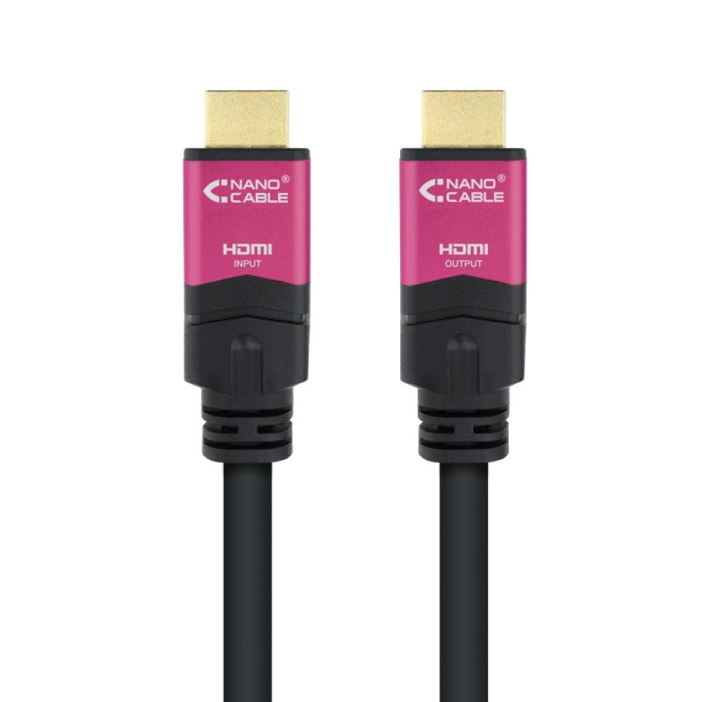 Nanocable - 10.15.3725 cable HDMI 25 m HDMI tipo A (Estándar) Negro, Rosa