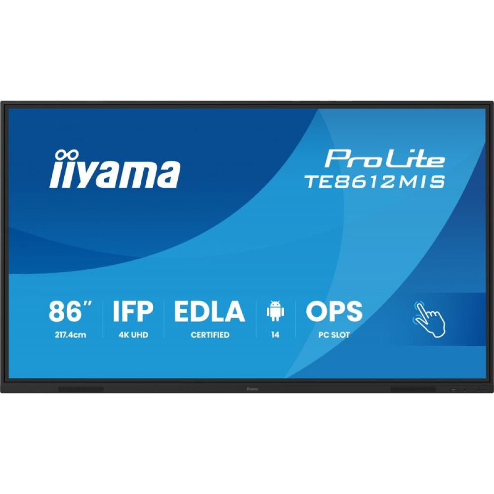 iiyama - TE8612MIS-B4AG pantalla de señalización Diseño de quiosco 2,17 m (85.6") LCD Wifi 400 cd / m² 4K Ultra HD Negro Pantall
