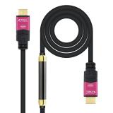 Nanocable - 10.15.3725 cable HDMI 25 m HDMI tipo A (Estándar) Negro, Rosa