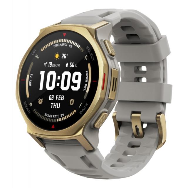 Amazfit - T-rex 3 Pro 3,35 cm (1.32") AMOLED 44 mm Digital 466 x 466 Pixeles Pantalla táctil Oro Wifi GPS (satélite) - W2548GL2N
