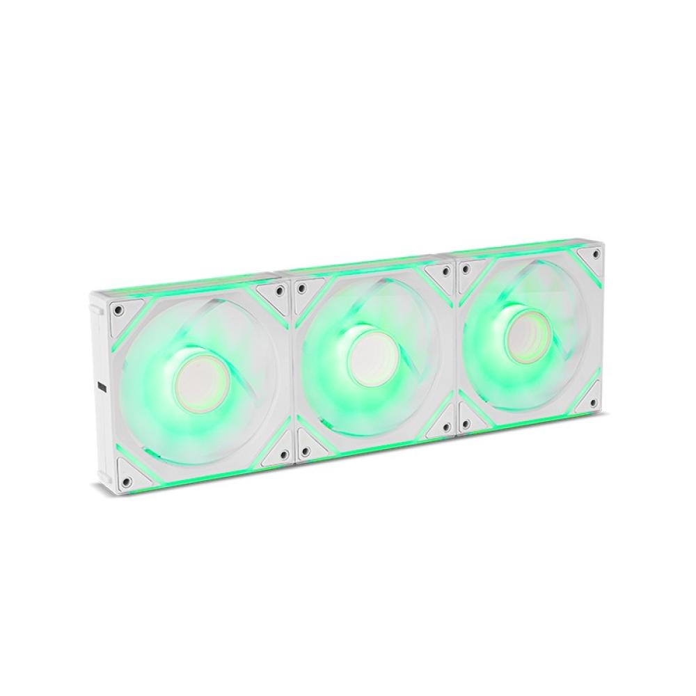 NOX - Hummer Pro Link Carcasa del ordenador Refrigerador de aire 12 cm Blanco 3 pieza(s)