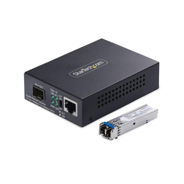 StarTech.com - MCM1110SMLC20 convertidor de medio 2000 Mbit/s 1310 nm Monomodo Negro