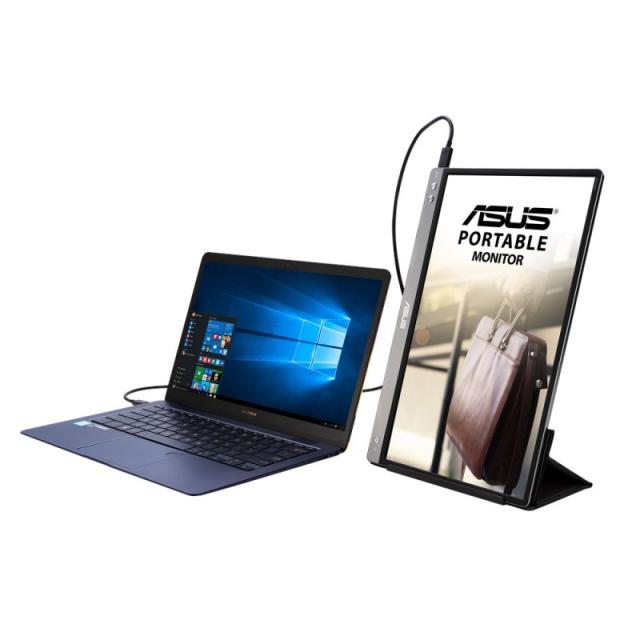 ASUS - MB14AC pantalla para PC 35,6 cm (14") 1920 x 1080 Pixeles Full HD Gris