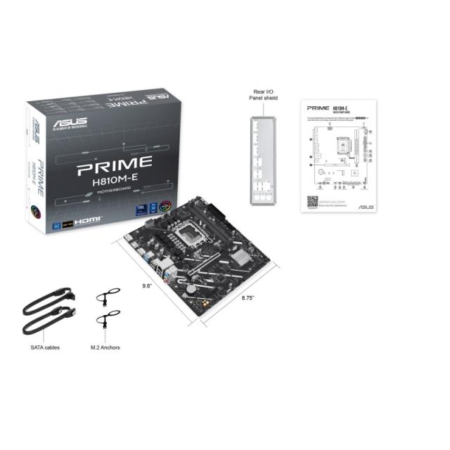 ASUS - PRIME H810M-E-CSM Intel H810 LGA 1851 (Socket V1) micro ATX