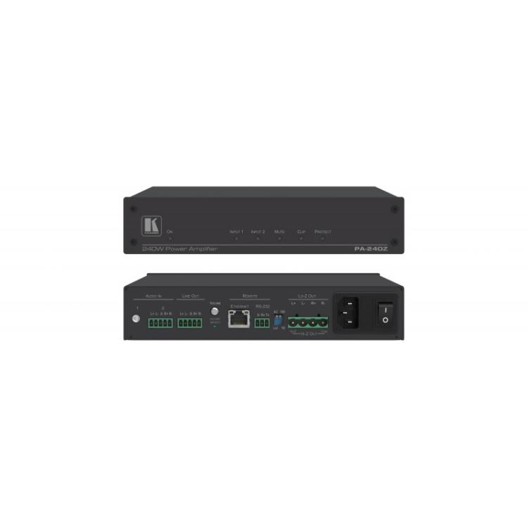 Kramer Electronics - PA-240Z amplificador de audio 2.0 canales Rendimiento/fase Negro