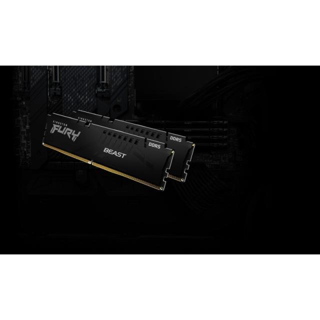 Kingston Technology - FURY Beast 32GB 6000MT/s DDR5 CL30 DIMM (Kit of 2) Black EXPO