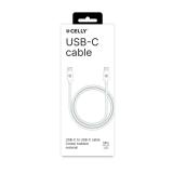 Celly - USBCUSBCCOTTWH cable USB 1,5 m USB C Blanco