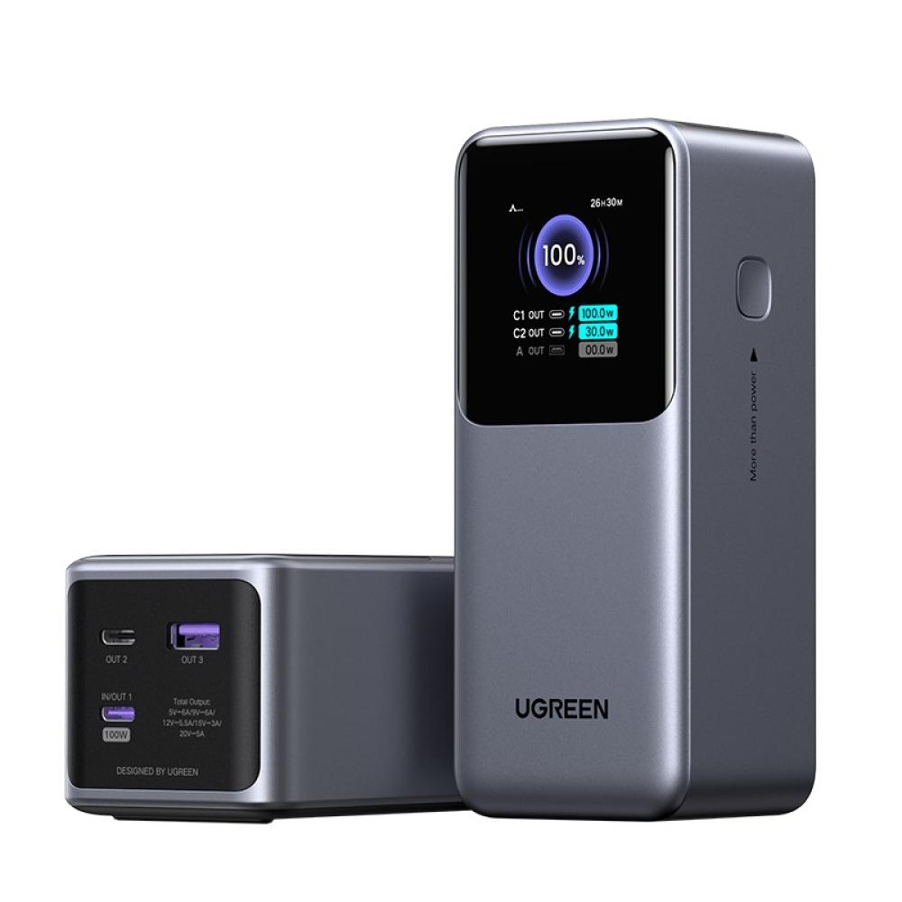 Ugreen - 20000mAh 130W Fast Charging Powerbank Litio Gris
