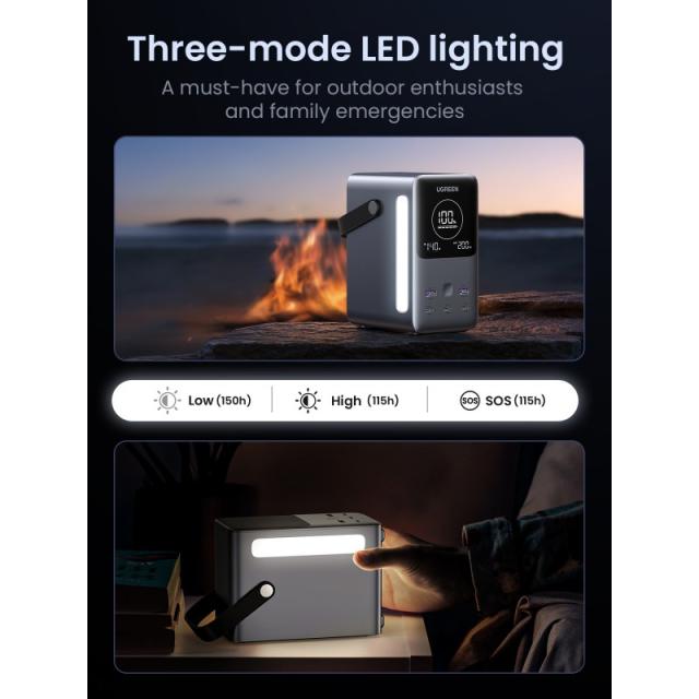 Ugreen - Nexode Power Bank 48000 mAh Litio Gris