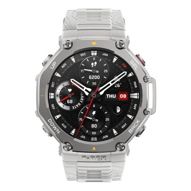 Amazfit - T-Rex 3 3,81 cm (1.5") AMOLED Digital 480 x 480 Pixeles Pantalla táctil Acero inoxidable GPS (satélite)