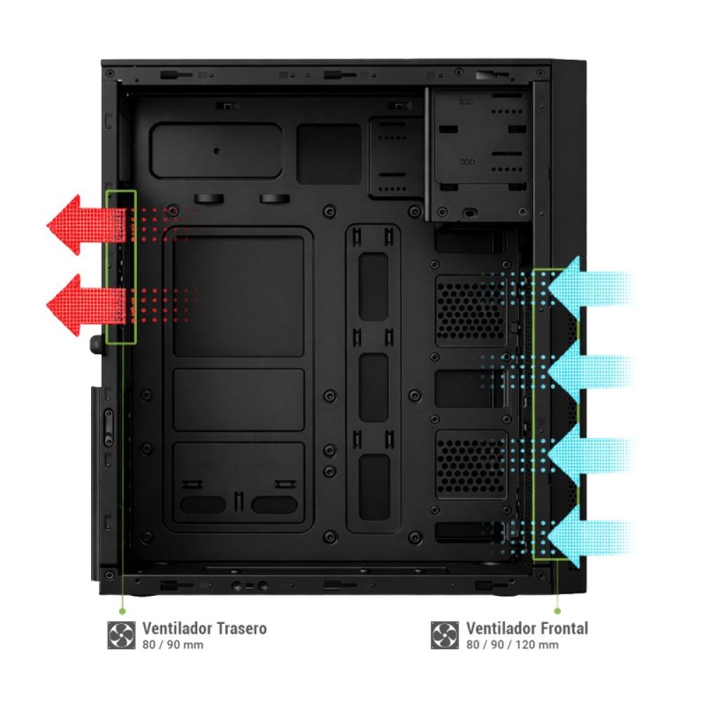CoolBox - CAJA ATX A780 USB-C 3.2 GEN1 FTE.500W FORCE BR-500 80+BRONCE