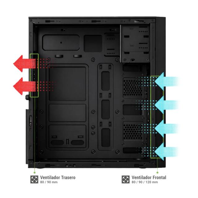 CoolBox - CAJA ATX A780 USB-C 3.2 GEN1 FTE. POWERLINE3 650W 85+ EFICIENCIA