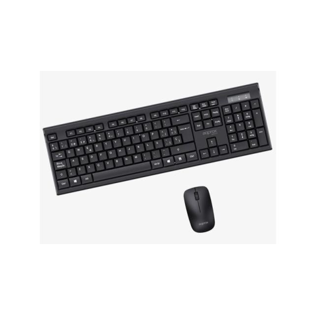 Approx - APPMX410 teclado Ratón incluido Hogar RF inalámbrico QWERTY Español Negro