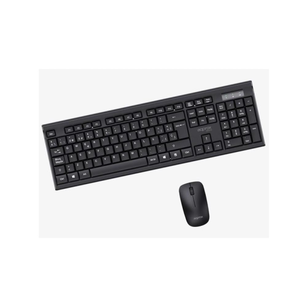 Approx - APPMX410 teclado Ratón incluido Hogar RF inalámbrico QWERTY Español Negro