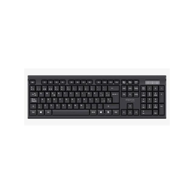 Approx - APPMX410 teclado Ratón incluido Hogar RF inalámbrico QWERTY Español Negro