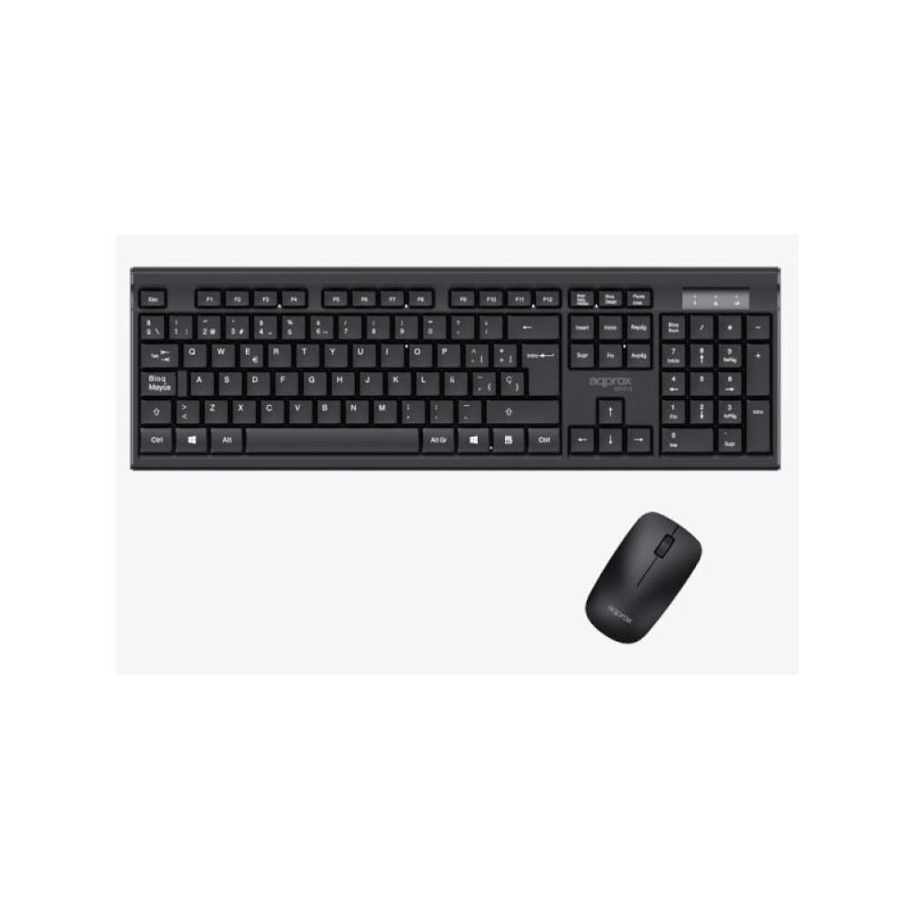 Approx - APPMX410 teclado Ratón incluido Hogar RF inalámbrico QWERTY Español Negro