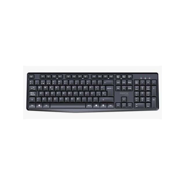 Approx - APPMX420B teclado Ratón incluido Hogar / Oficina RF inalámbrico QWERTY Español Negro
