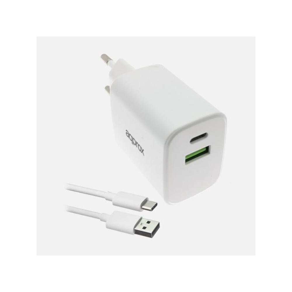 Approx - APPUSBWALL35W cargador de dispositivo móvil Universal Blanco Corriente alterna Carga rápida Interior