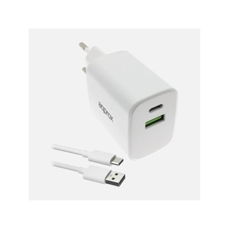 Approx - APPUSBWALL35W cargador de dispositivo móvil Universal Blanco Corriente alterna Carga rápida Interior