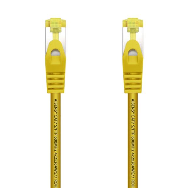 AISENS - Cable De Red Latiguillo RJ45 LSZH Cat.7 600 MHz S/FTP PIMF AWG26, Amarillo, 0.5 m