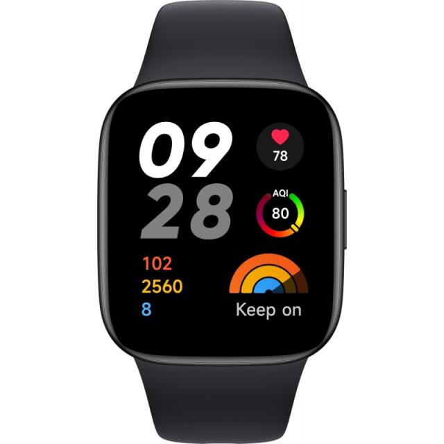 Xiaomi - Redmi Watch 3 4,45 cm (1.75") AMOLED 42 mm Digital 390 x 450 Pixeles Pantalla táctil Negro GPS (satélite)
