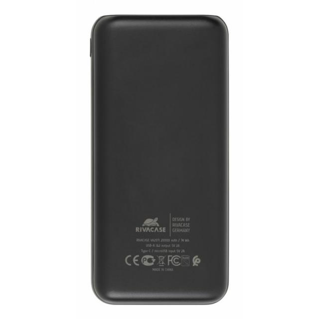 Rivacase - VA2071 batería externa 20000 mAh Negro