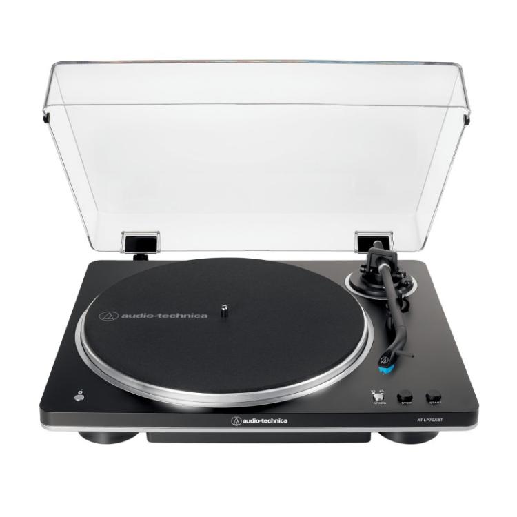 Audio-Technica - AT-LP70XBT Tocadiscos de tracción por correa Negro, Plata Totalmente automático
