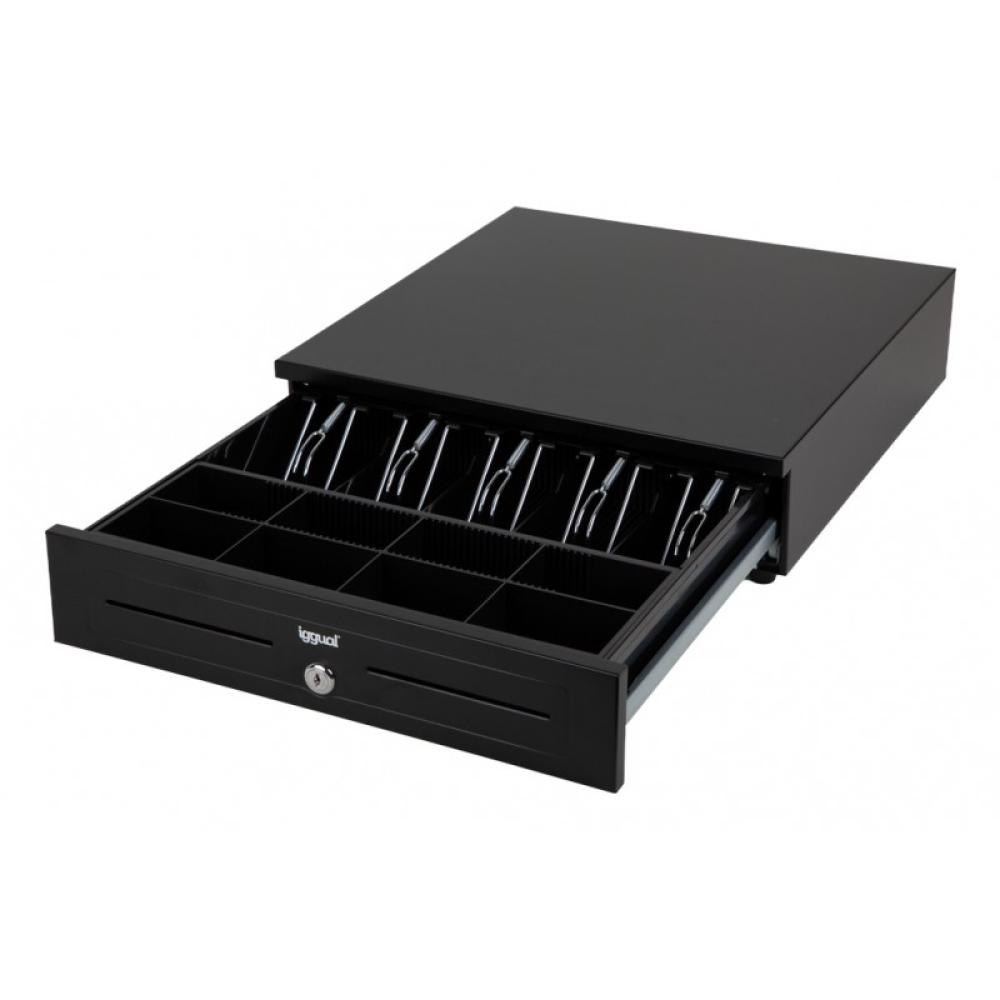 iggual - Cajón portamonedas IRON-HD 41cm 5+8 negro