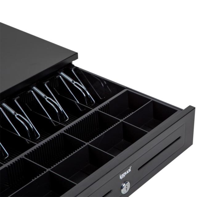 iggual - Cajón portamonedas IRON-HD 41cm 5+8 negro