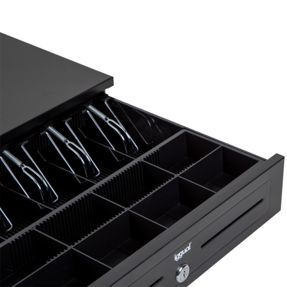 iggual - Cajón portamonedas IRON-HD 41cm 5+8 negro